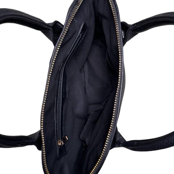 BEBE Logo Crossbody Handbag Purse Black Pebbles Leather Missing Strap Y2K 12X8 - Picture 4 of 6